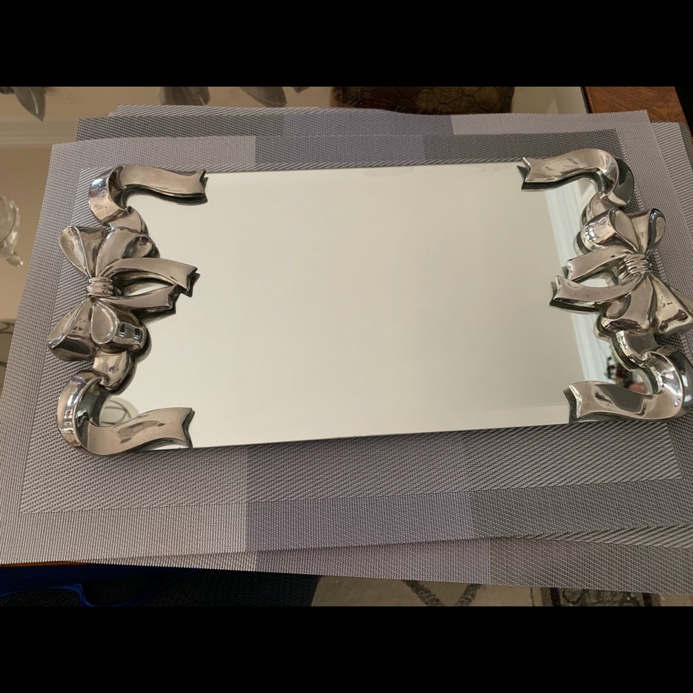 Vintage vanity mirror tray